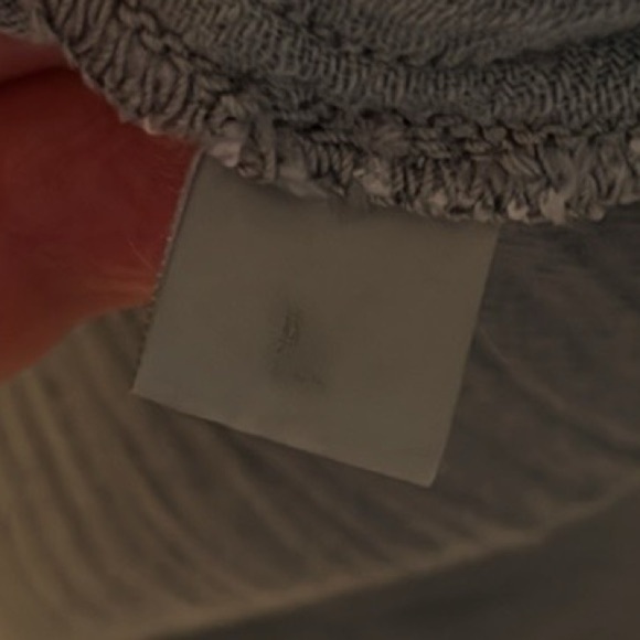 Masscob Blue Textured Cotton Blend Button Down Shirt Raw Hem Sz L - Picture 14 of 15